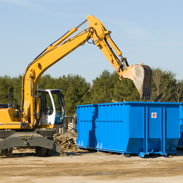 what size residential dumpster rentals are available in Bedford MI